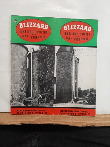 Blizzard ensilage cutter - blizzard, hay