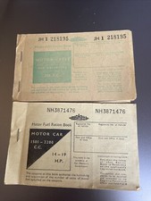 UK fuel Ration coupons Motor