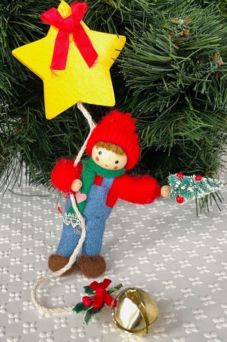 Vintage felt boy - felt,