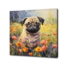 Cute Pug Dog Puppy Colourful