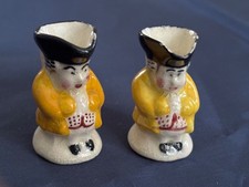 2 Vintage Pottery yellow Toby