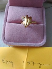 21C Saudi Gold Ring Leaf