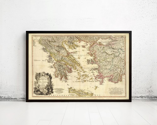 Old map greece 1791 - old,