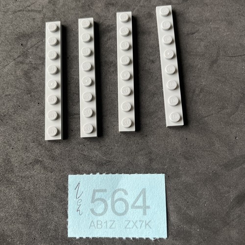 Lego 3460 plate 1x8 - light, grey