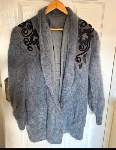 Vintage grey mohair - grey, mohair-style
