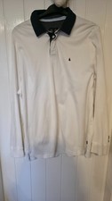 Musto Cotton Long Sleeve Polo Shirt – White – Size XXL