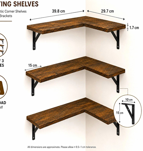 Set rustic wooden - of, corner