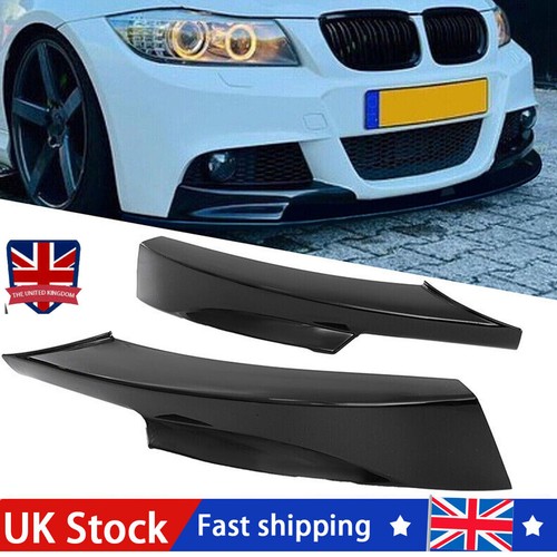 Pair gloss black front bumper - pair,