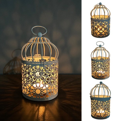 White metal tealight hanging - white,