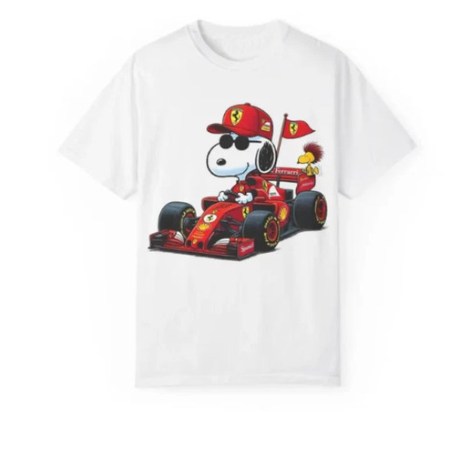 Snoopy ferrari racing - snoopy,