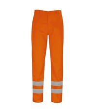 Orange Proban Trousers 116R Reflective Strip Men’s Safety Trousers New