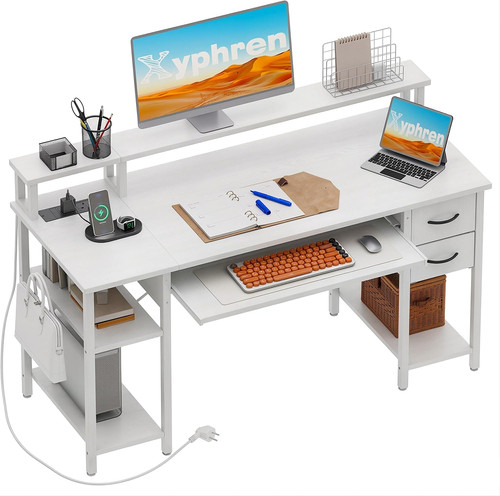 Computer desk with drawers - computer,