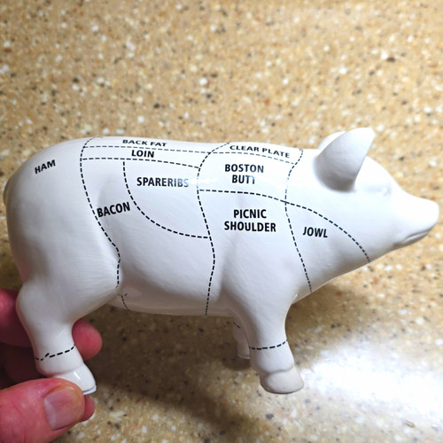 Ceramic butcher chart pig
