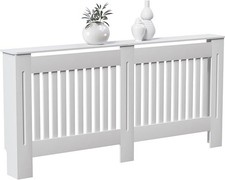 Chelsea Radiator Cover With Modern Slats White Decorative Heater Cover XL