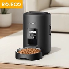 ROJECO 2L Automatic Pet Feeder Cat Auto Dispenser Food Kitten Bowl UK DEALER
