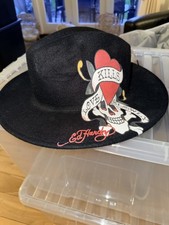 ED HARDY FEDORA BLACK HAT
