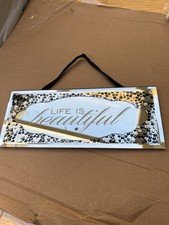 NEXT life Is Beautiful Mirror Plaque Wall Art Decoration Gift Idea