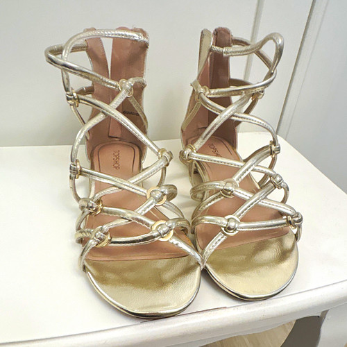 Topshop silver strappy - topshop, flat