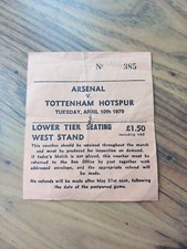 1978/79 Division 1 Ticket -