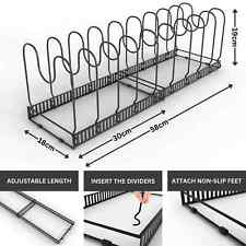 Expandable Kitchen Pan Stand Saucepan Pot Rack Cupboard Storage Organiser Holder