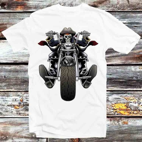 Skull biker pirate harley - biker,