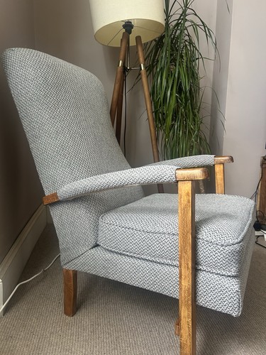 Newly reupholstered wooden - reupholstered,