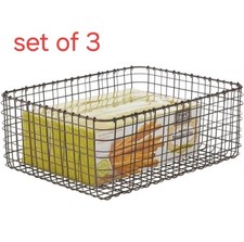 mDesign Wire Storage Baskets