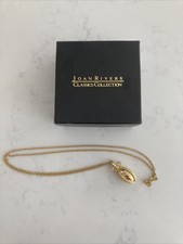 Joan Rivers Gold Tone Egg Necklace Classic Collection 76cm With Box NEW