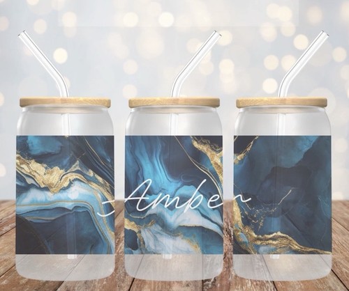 Personalised marble glass - personalised, can