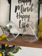 Rocking Diamond Whiskey Tumbler Glasses Set of 2 Tilt Cocktail