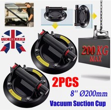 2X 8'' Glass Vacuum Suction
