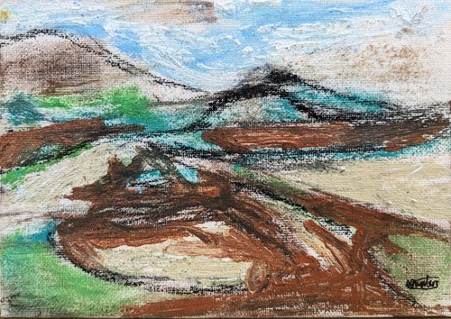 Sea beach original - beach, acrylic