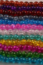 200 x 4mm Crackle Glass Beads