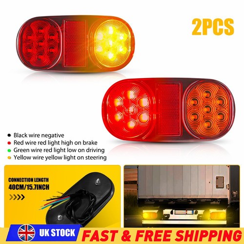 Led waterproof tail lights - 2x,