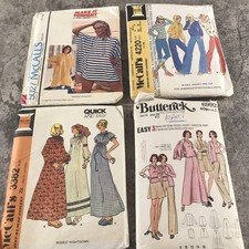 Vintage McCalls & Butterick Sewing Patterns x 4 - 4220, 3382, 6992 & 5027
