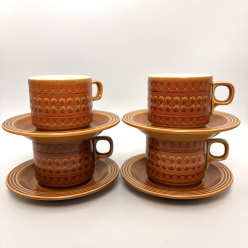 Hornsea pottery saffron - saffron, x4