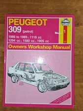 Haynes Owners Workshop Manual Peugeot 309 86-89 Petrol R1A