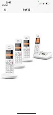 Siemens Gigaset E390A Cordless Phone, 4 Handsets Big Buttons with answer machine