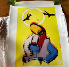 Robert Del Naja print edition of 200, Help95, street art, Banksy ,3D