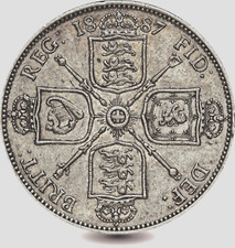 1887 Victorian Florin Coin - 2