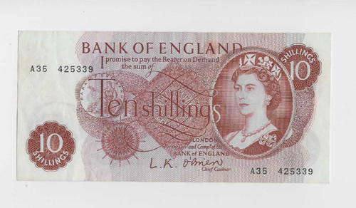 1961 bank england ten - england,