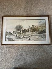 Alan Ingham Print Framed Sheep Farm Village Scene Countryside Wall Art