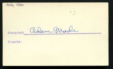Adam Wade signed autograph