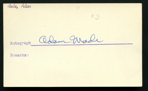 Adam wade signed autograph - adam,