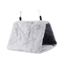 Winter Plush Hanging Parrot Parakeet Budgie Cage Hut Pet Bird Hammock Tent Bed C