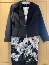 Coast Liberty Wedding Suit Print Dress Size -16 BNWT Also Jacket Included