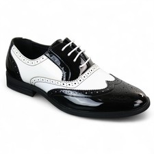 Men's Patent Lace-Up Black