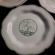Wedgwood Art Deco MOONSTONE Willow Plates X 3 Keith Murray