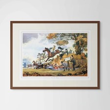 Cartoon horse racing print - racing,