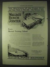 1922 Wallace Bench Jointer Ad
